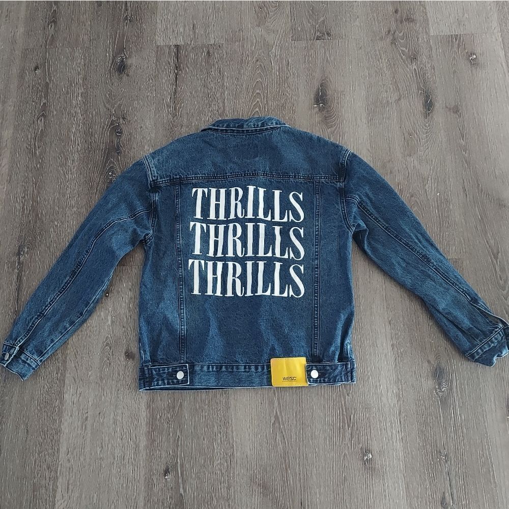 Conspiracy by WESC Thrills Trucker Jean Jacket Unisex Mens XS Womens S